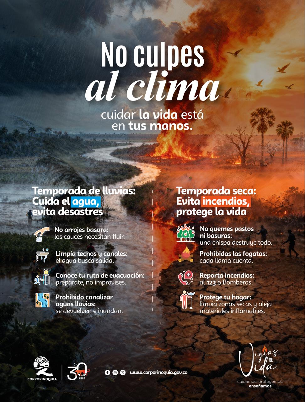 EN TEMPORADA SECA,  CORPORINOQUIA REITERA SU LLAMADO A LA COMUNIDAD