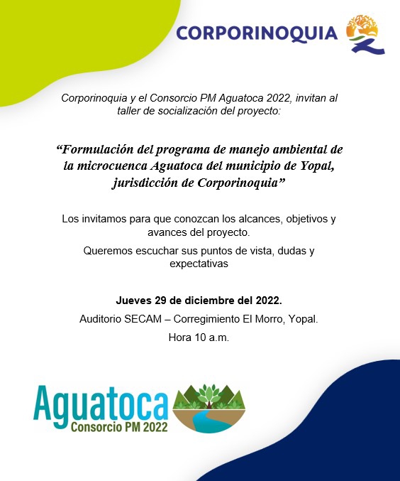 Inicia formulación del Programa de Manejo Ambiental de la Microcuenca de la quebrada Aguatoca de Yopal.